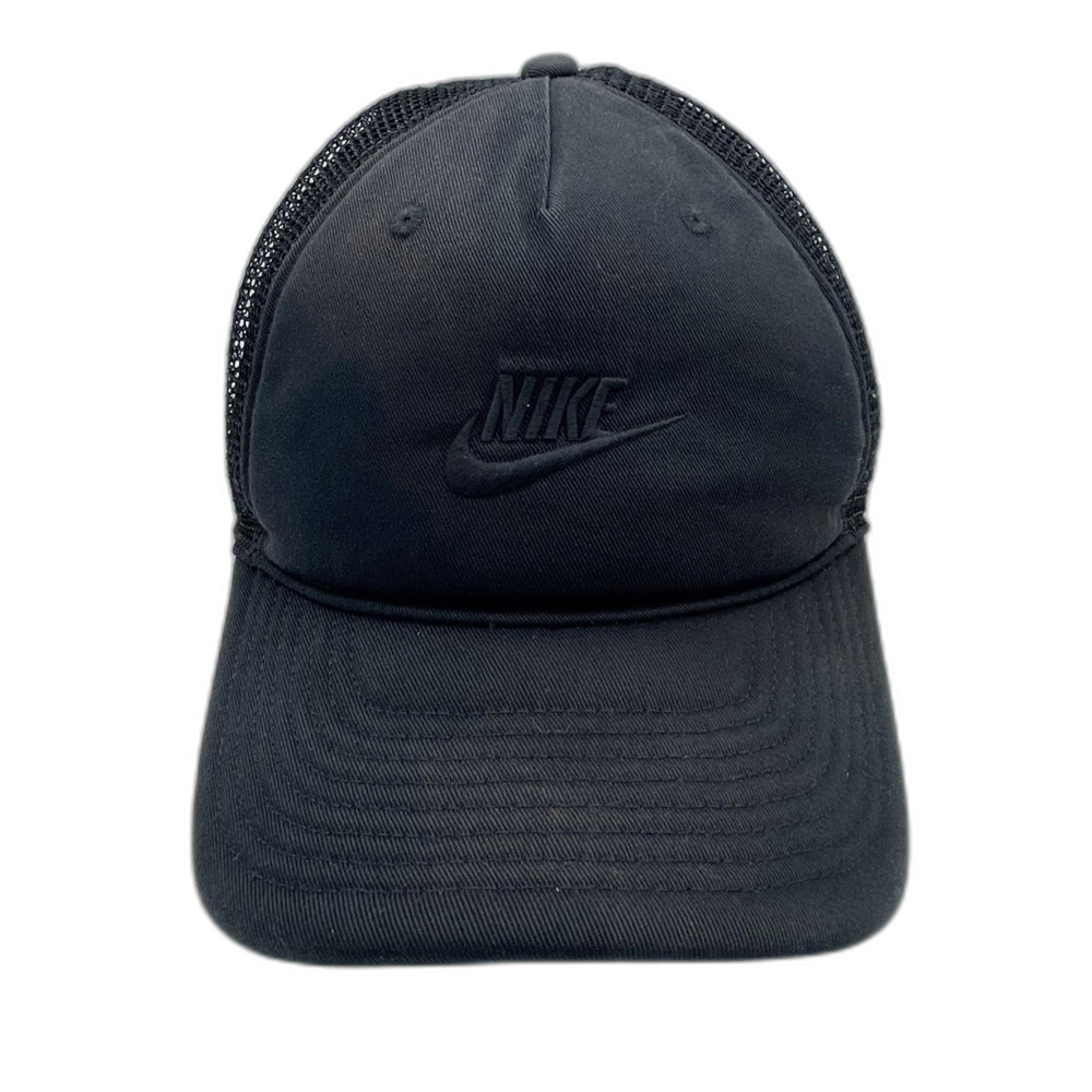 Nike Rise Structured Trucker Hat Unisex Adult M/L Black Cap FB5378 011